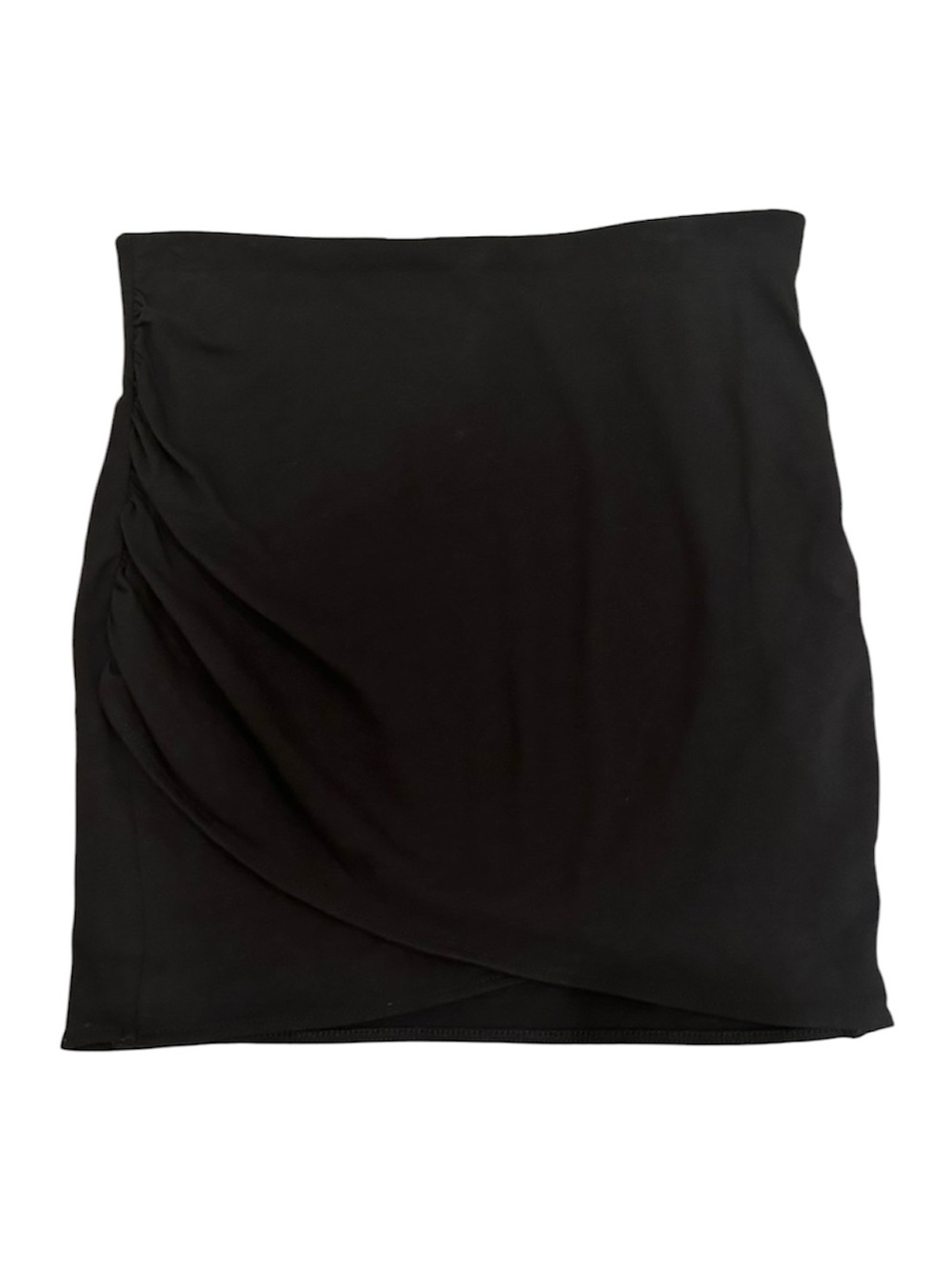 H&M Black Ruched Mini Skirt Size M
